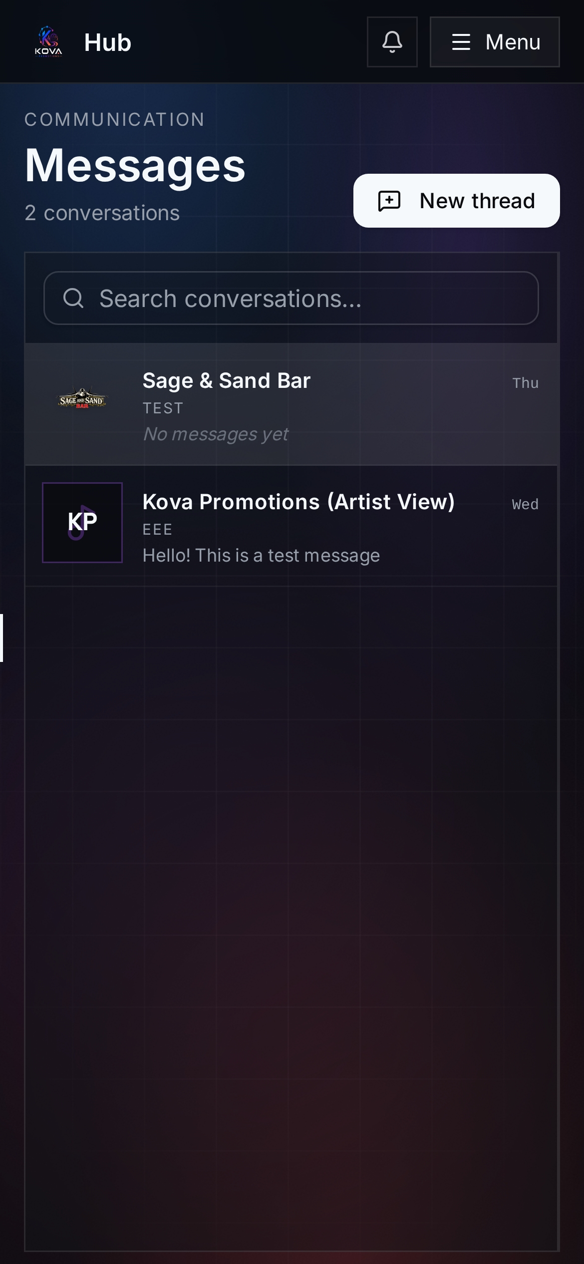 Direct messaging & booking preview