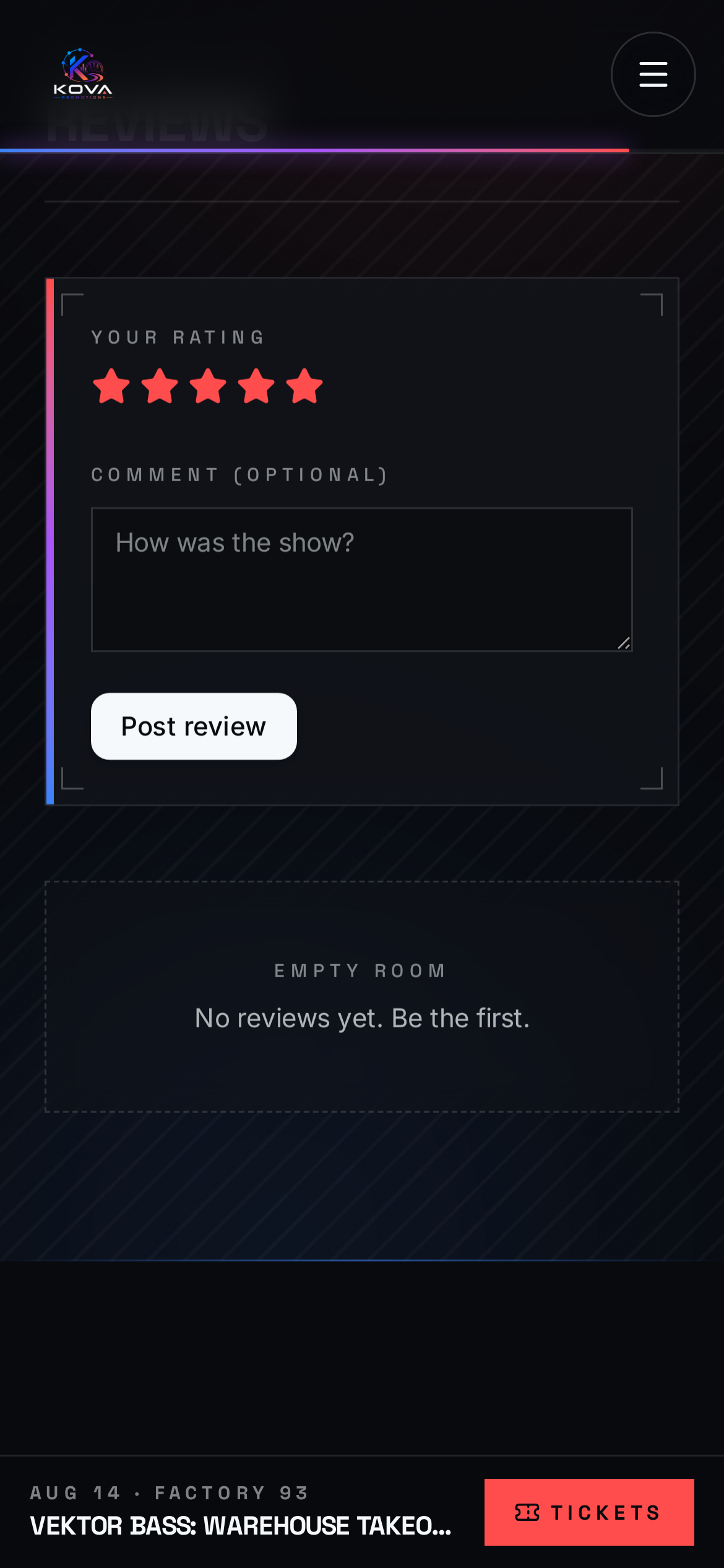 Reviews & track records preview