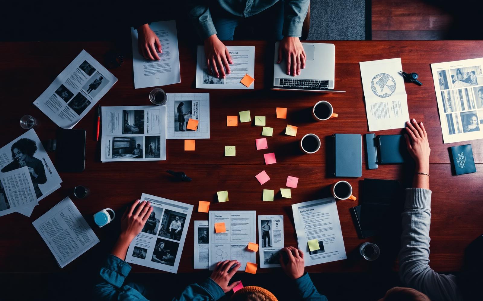 The Kova team collaborating on a campaign